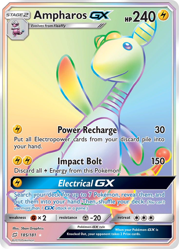 Ampharos GX (185/181) [Sun & Moon: Team Up] - The Mythic Store | 24h Order Processing