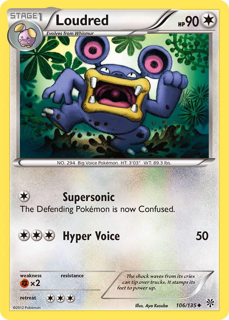 Loudred (106/135) [Black & White: Plasma Storm] - The Mythic Store | 24h Order Processing