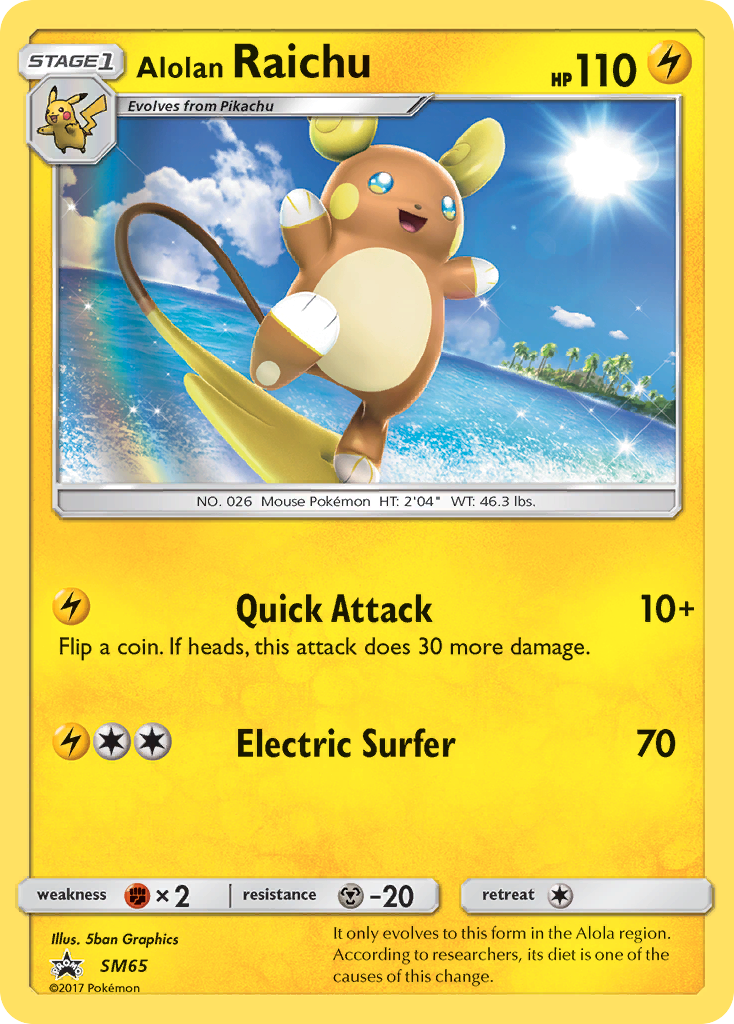 Alolan Raichu (SM65) [Sun & Moon: Black Star Promos] - The Mythic Store | 24h Order Processing