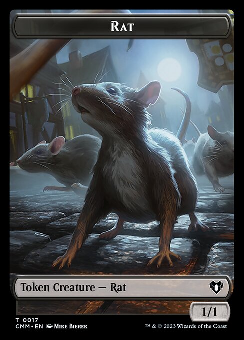 Zombie (0019) // Rat Double-Sided Token [Commander Masters Tokens] - The Mythic Store | 24h Order Processing