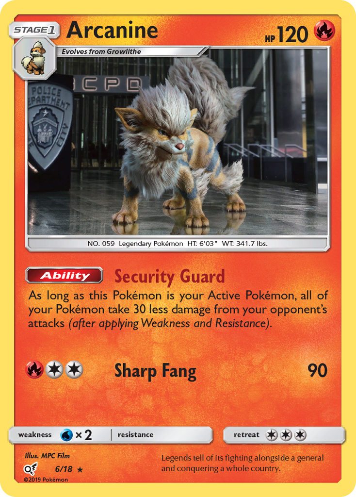 Arcanine (6/18) [Sun & Moon: Detective Pikachu] - The Mythic Store | 24h Order Processing