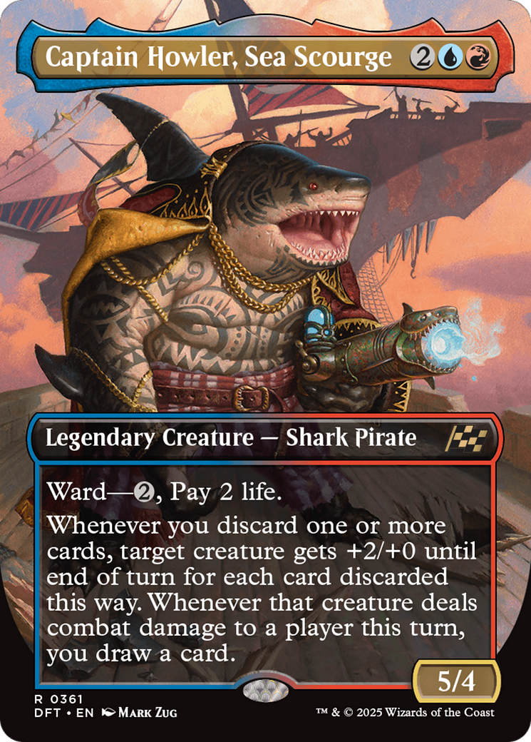 Captain Howler, Sea Scourge (Borderless) [Aetherdrift] - The Mythic Store | 24h Order Processing