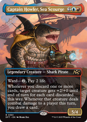 Captain Howler, Sea Scourge (Borderless) [Aetherdrift] - The Mythic Store | 24h Order Processing