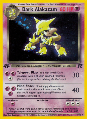 Dark Alakazam (1/82) [Team Rocket 1st Edition] - The Mythic Store | 24h Order Processing