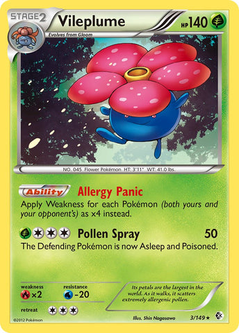 Vileplume (3/149) (Theme Deck Exclusive) [Black & White: Boundaries Crossed] - The Mythic Store | 24h Order Processing