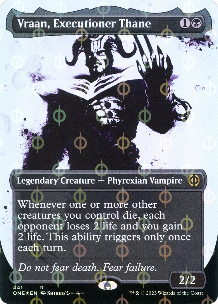 Vraan, Executioner Thane (Borderless Ichor Step-and-Compleat Foil) [Phyrexia: All Will Be One] - The Mythic Store | 24h Order Processing