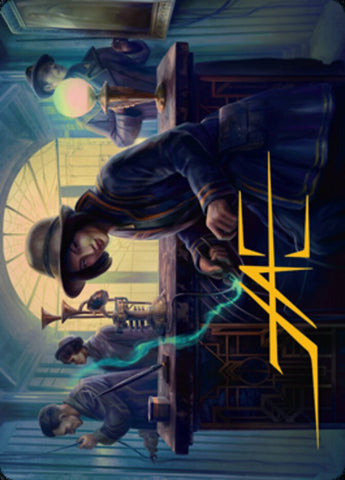 Wiretapping Art Card (Gold-Stamped Signature) [Streets of New Capenna Art Series] - The Mythic Store | 24h Order Processing