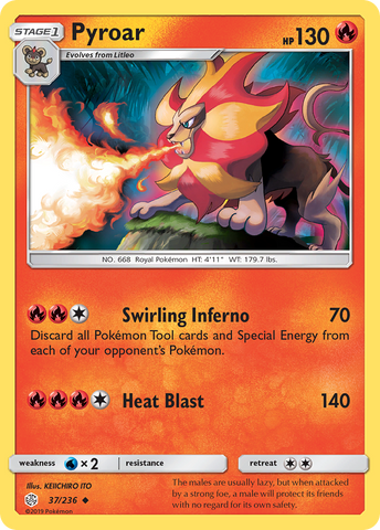 Pyroar (37/236) [Sun & Moon: Cosmic Eclipse] - The Mythic Store | 24h Order Processing
