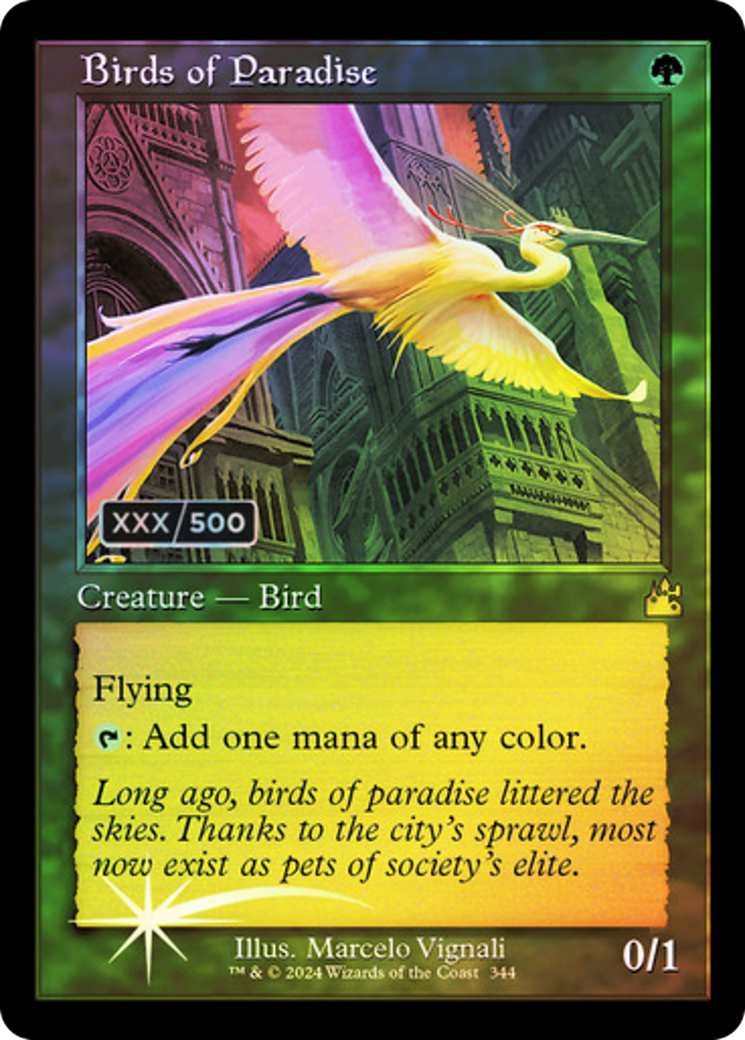 Birds of Paradise (Retro) (Serialized) [Ravnica Remastered] - The Mythic Store | 24h Order Processing