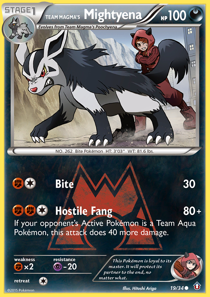 Team Magma's Mightyena (19/34) [XY: Double Crisis] - The Mythic Store | 24h Order Processing