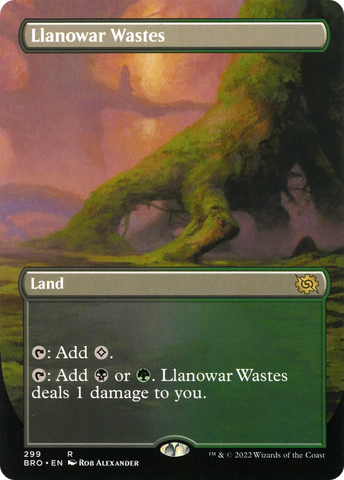 Llanowar Wastes (Borderless Alternate Art) [The Brothers' War] - The Mythic Store | 24h Order Processing