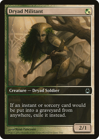 Dryad Militant (Game Day) (Extended Art) [Return to Ravnica Promos] - The Mythic Store | 24h Order Processing