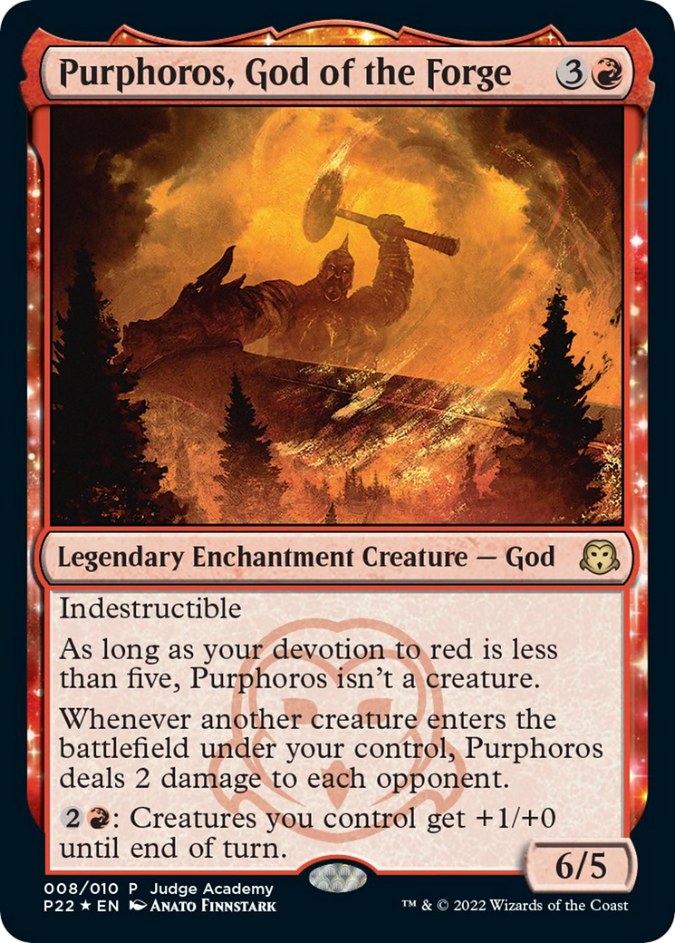Purphoros, God of the Forge [Judge Gift Cards 2022] - The Mythic Store | 24h Order Processing