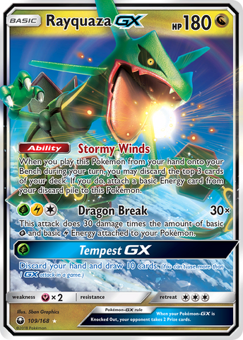 Rayquaza GX (109/168) [Sun & Moon: Celestial Storm] - The Mythic Store | 24h Order Processing
