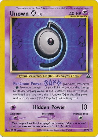 Unown [D] (47/75) [Neo Discovery Unlimited] - The Mythic Store | 24h Order Processing