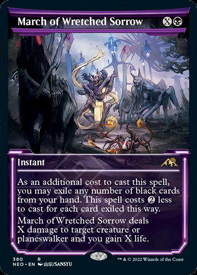 March of Wretched Sorrow (Showcase Soft Glow) [Kamigawa: Neon Dynasty] - The Mythic Store | 24h Order Processing