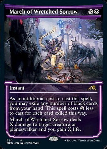 March of Wretched Sorrow (Showcase Soft Glow) [Kamigawa: Neon Dynasty] - The Mythic Store | 24h Order Processing