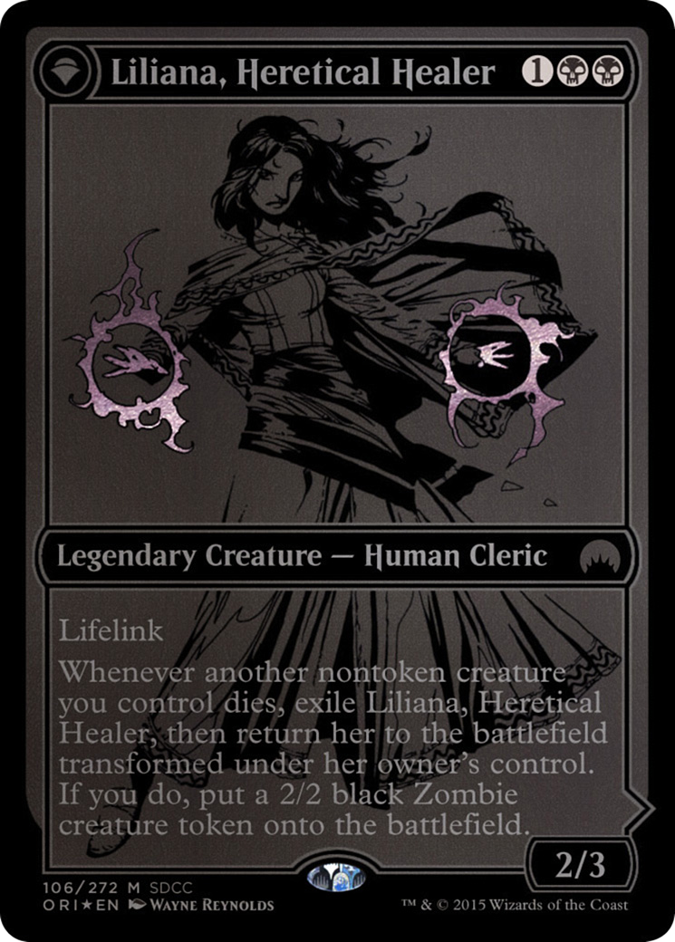 Liliana, Heretical Healer // Liliana, Defiant Necromancer [San Diego Comic-Con 2015] - The Mythic Store | 24h Order Processing