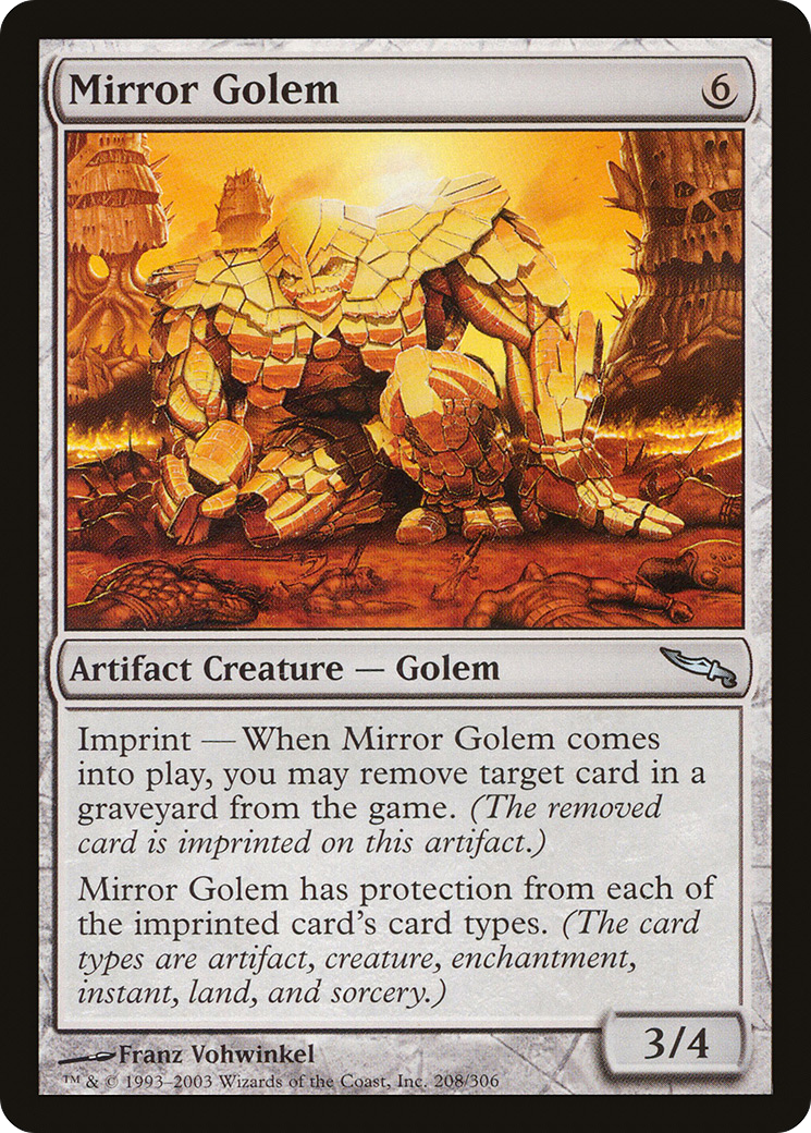 Mirror Golem [Mirrodin] - The Mythic Store | 24h Order Processing