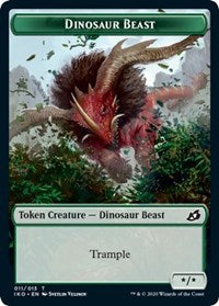 Dinosaur Beast // Human Soldier (005) Double-Sided Token [Ikoria: Lair of Behemoths Tokens] - The Mythic Store | 24h Order Processing