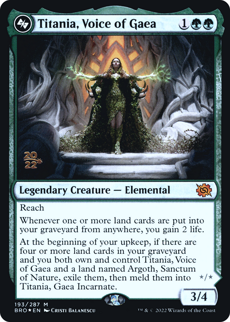 Titania, Voice of Gaea [The Brothers' War Prerelease Promos] - The Mythic Store | 24h Order Processing