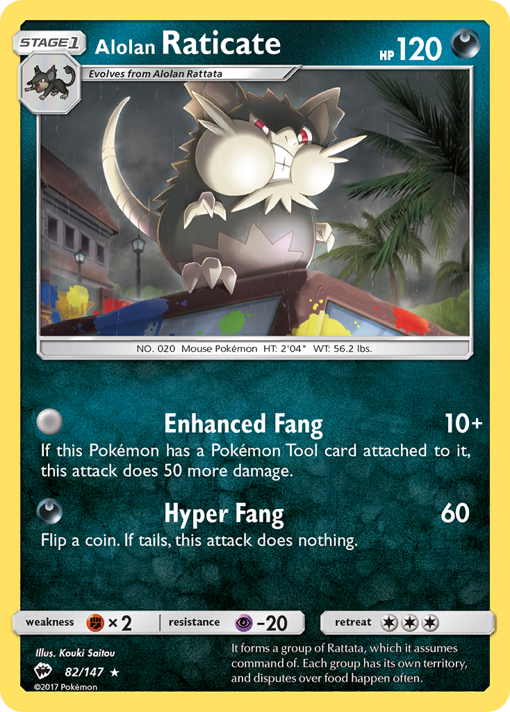 Alolan Raticate (82/147) [Sun & Moon: Burning Shadows] - The Mythic Store | 24h Order Processing