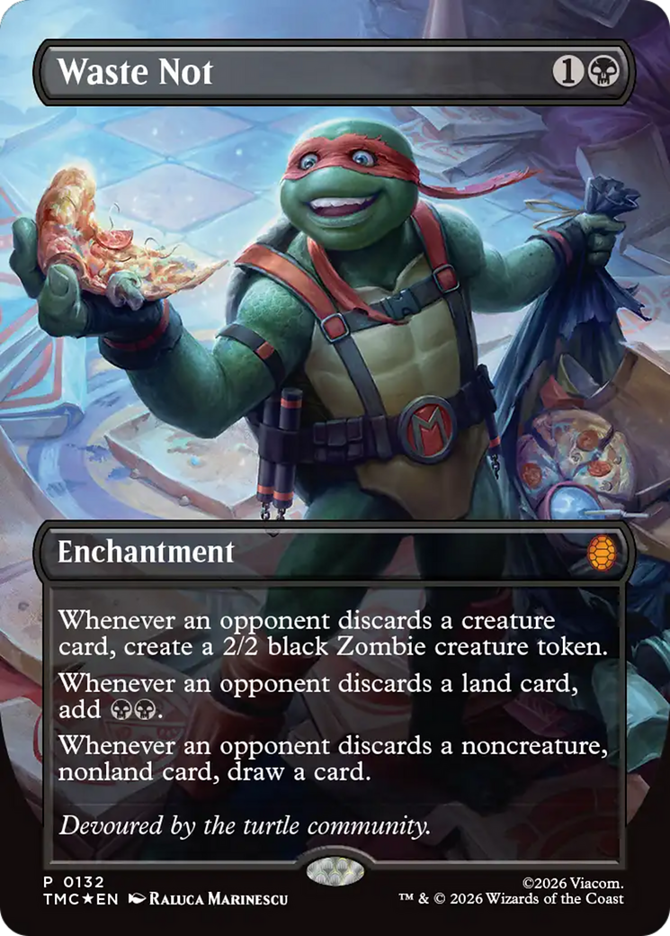 Waste Not (Borderless) [Teenage Mutant Ninja Turtles Promos] - The Mythic Store | 24h Order Processing