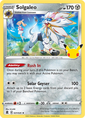 Solgaleo (021/025) [Celebrations: 25th Anniversary] - The Mythic Store | 24h Order Processing
