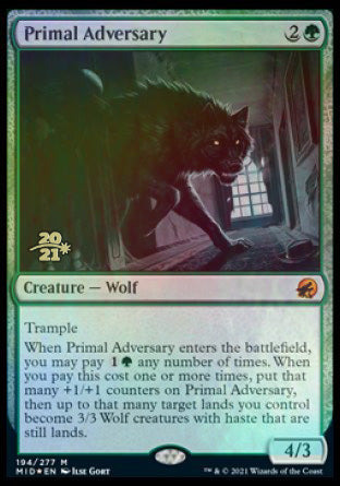 Primal Adversary [Innistrad: Midnight Hunt Prerelease Promos] - The Mythic Store | 24h Order Processing