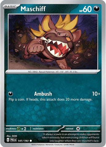 Maschiff (141/193) [Scarlet & Violet: Paldea Evolved] - The Mythic Store | 24h Order Processing