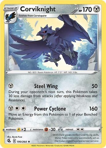 Corviknight (190/264) [Sword & Shield: Fusion Strike] - The Mythic Store | 24h Order Processing