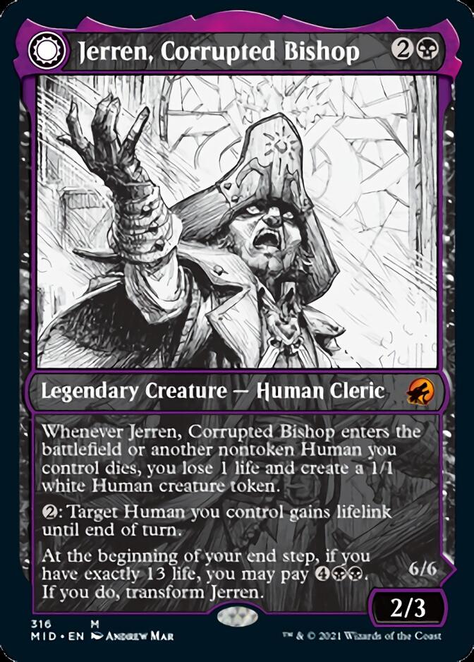 Jerren, Corrupted Bishop // Ormendahl, the Corrupted (Showcase Eternal Night) [Innistrad: Midnight Hunt] - The Mythic Store | 24h Order Processing