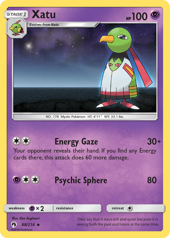 Xatu (88/214) [Sun & Moon: Lost Thunder] - The Mythic Store | 24h Order Processing