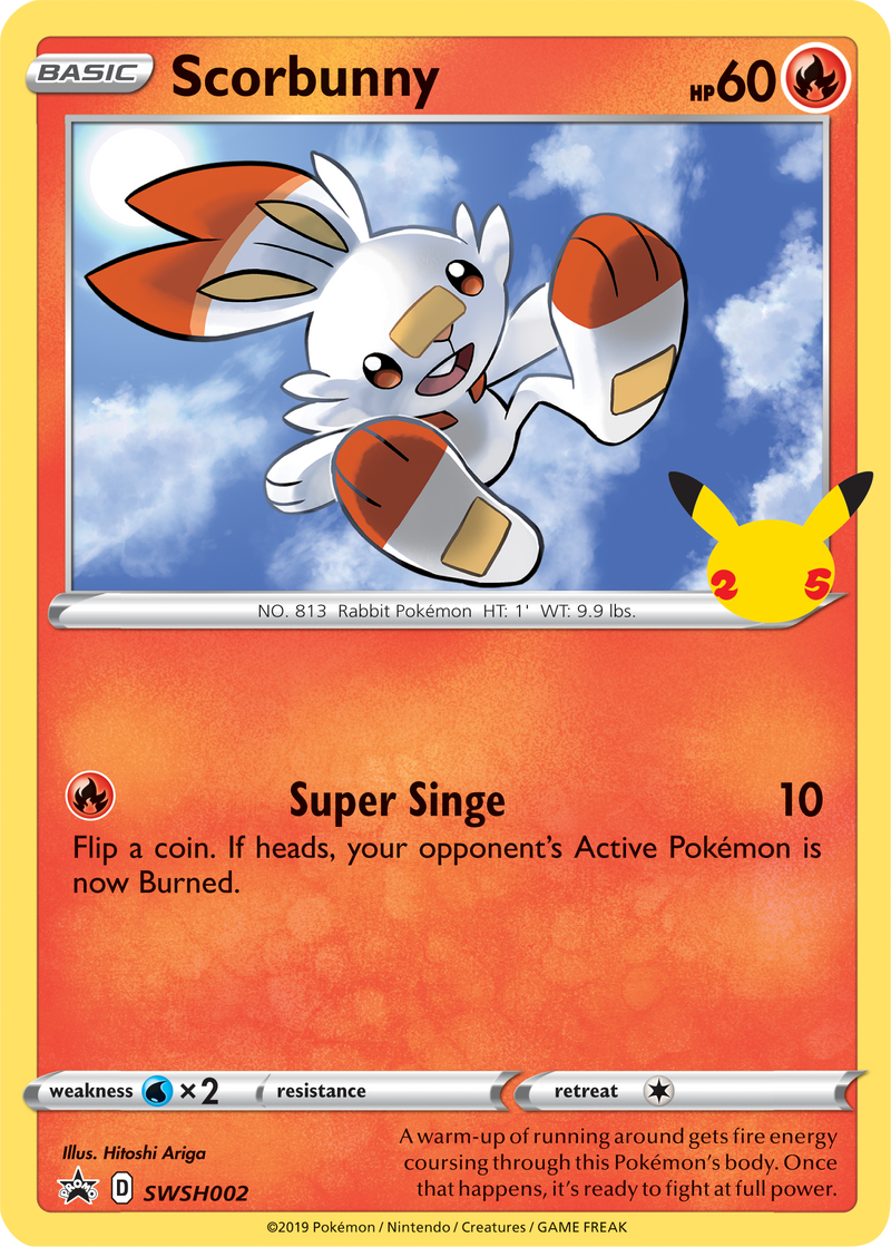 Scorbunny (SWSH002) (Jumbo Card) [First Partner Pack] - The Mythic Store | 24h Order Processing