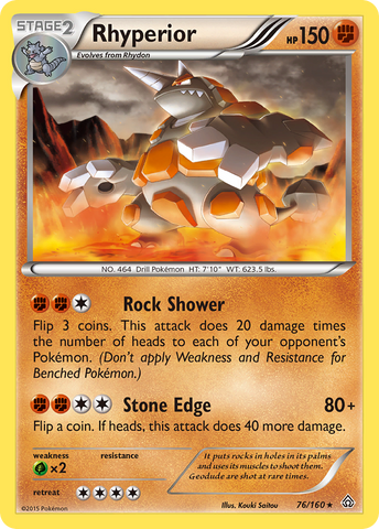Rhyperior (76/160) [XY: Primal Clash] - The Mythic Store | 24h Order Processing