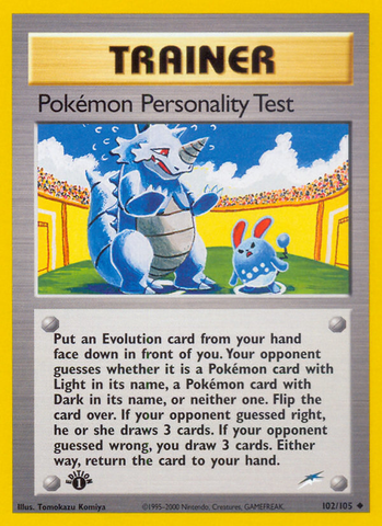 Pokemon Personality Test (102/105) [Neo Destiny 1st Edition] - The Mythic Store | 24h Order Processing