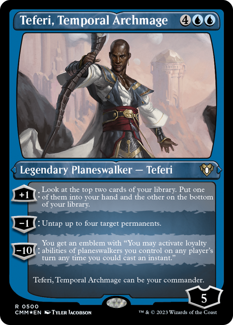 Teferi, Temporal Archmage (Foil Etched) [Commander Masters] - The Mythic Store | 24h Order Processing