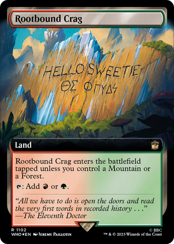 Rootbound Crag (Extended Art) (Surge Foil) [Doctor Who] - The Mythic Store | 24h Order Processing