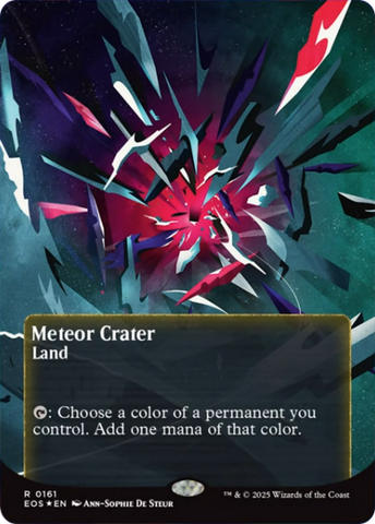 Meteor Crater (0161) (Borderless) (Galaxy Foil) [Edge of Eternities: Stellar Sights] - The Mythic Store | 24h Order Processing
