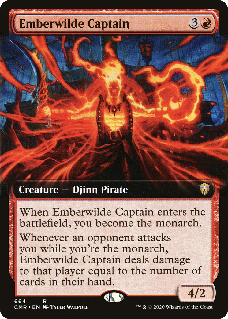 Emberwilde Captain (Extended Art) [Commander Legends] - The Mythic Store | 24h Order Processing