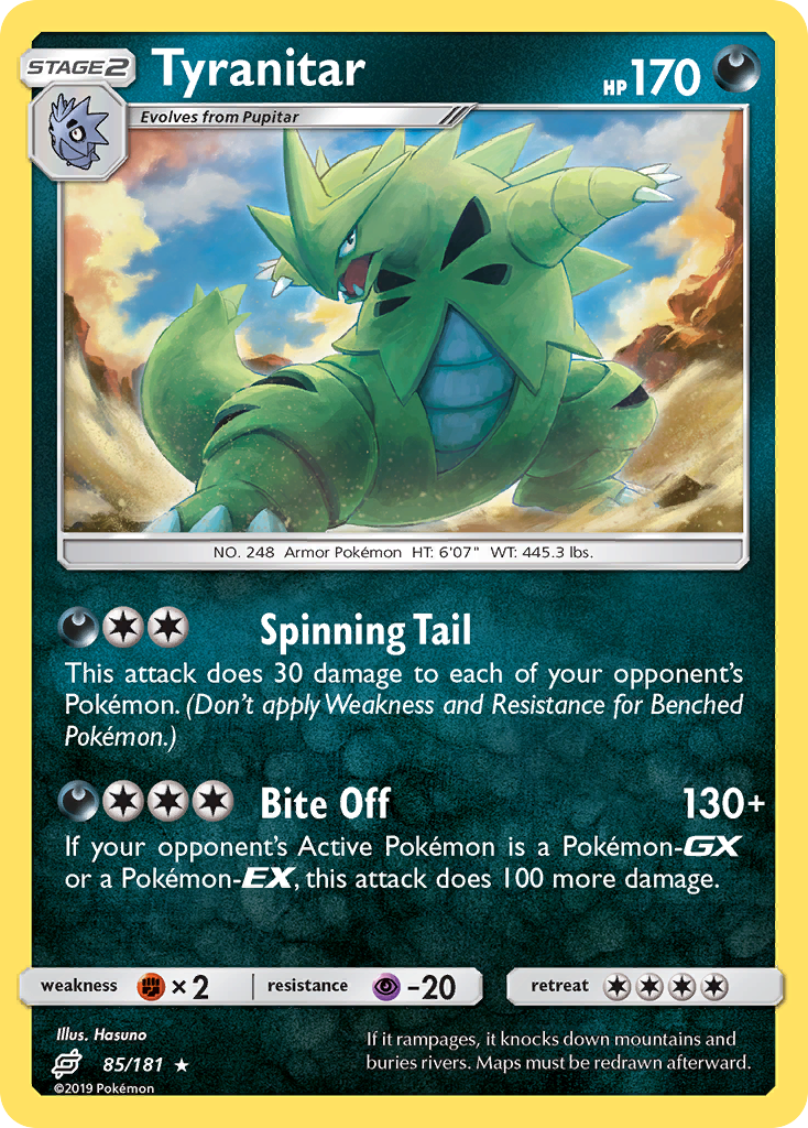 Tyranitar (85/181) [Sun & Moon: Team Up] - The Mythic Store | 24h Order Processing