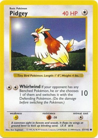 Pidgey (57/102) [Base Set Shadowless Unlimited] - The Mythic Store | 24h Order Processing