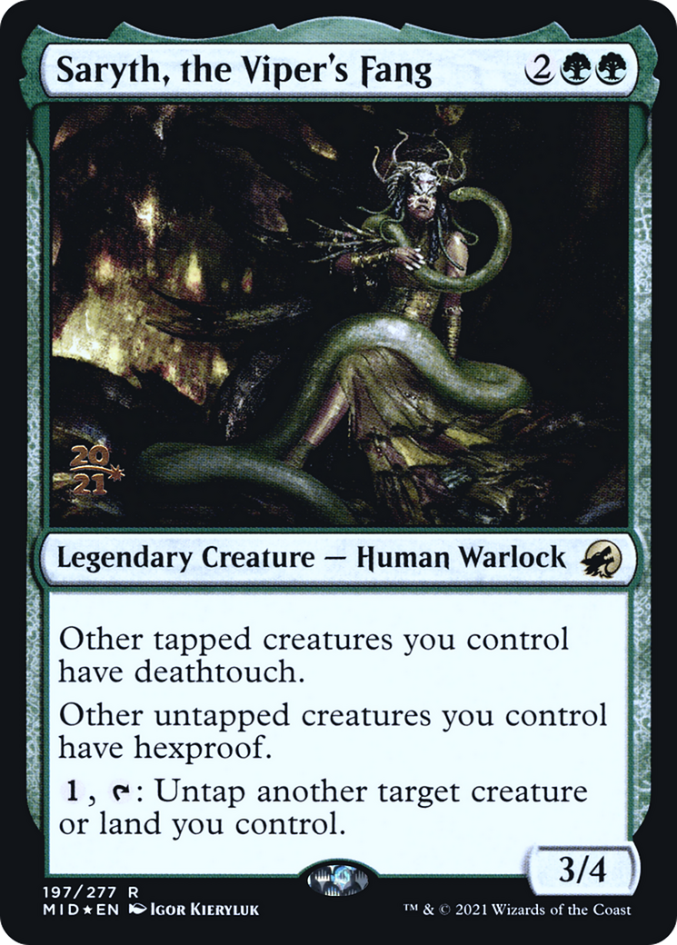 Saryth, the Viper's Fang [Innistrad: Midnight Hunt Prerelease Promos] - The Mythic Store | 24h Order Processing