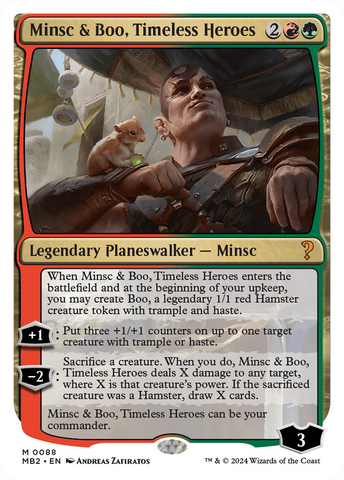 Minsc & Boo, Timeless Heroes (White Border) [Mystery Booster 2] - The Mythic Store | 24h Order Processing