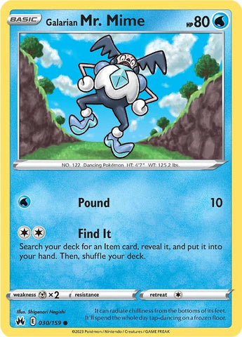 Galarian Mr. Mime (030/159) [Sword & Shield: Crown Zenith] - The Mythic Store | 24h Order Processing
