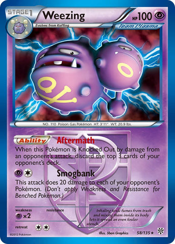 Weezing (58/135) (Theme Deck Exclusive) [Black & White: Plasma Storm] - The Mythic Store | 24h Order Processing