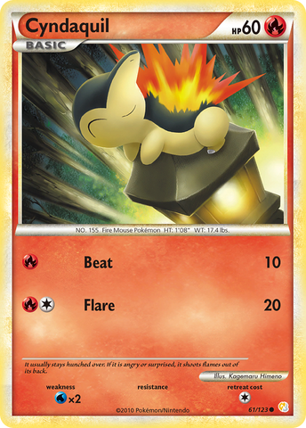 Cyndaquil (61/123) [HeartGold & SoulSilver: Base Set] - The Mythic Store | 24h Order Processing