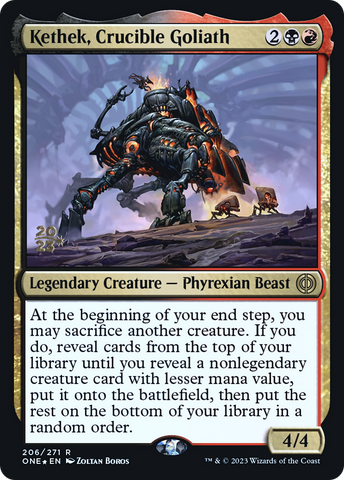 Kethek, Crucible Goliath [Phyrexia: All Will Be One Prerelease Promos] - The Mythic Store | 24h Order Processing