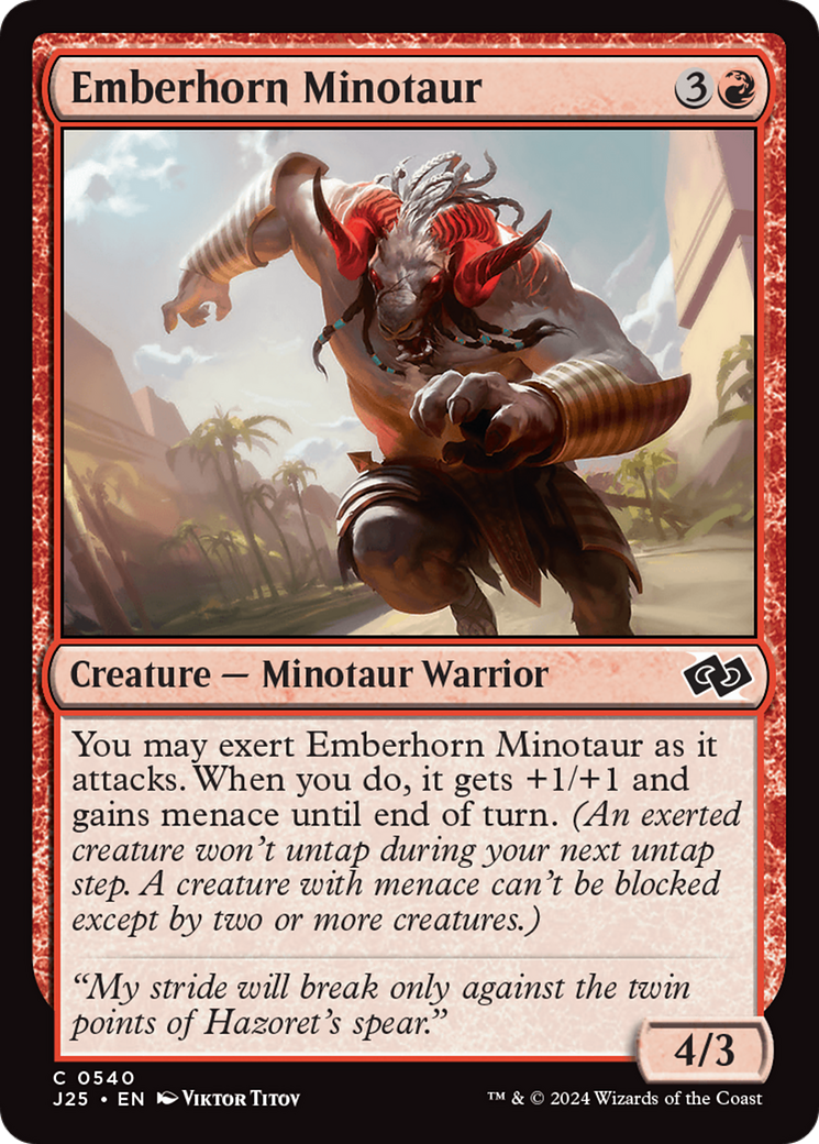 Emberhorn Minotaur [Foundations Jumpstart] - The Mythic Store | 24h Order Processing