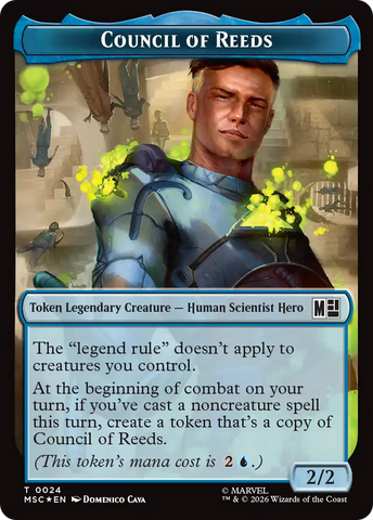 Council of Reeds (024) // Merfolk (024) Double-Sided Token (Surge Foil) [Marvel Super Heroes Commander Tokens] - The Mythic Store | 24h Order Processing